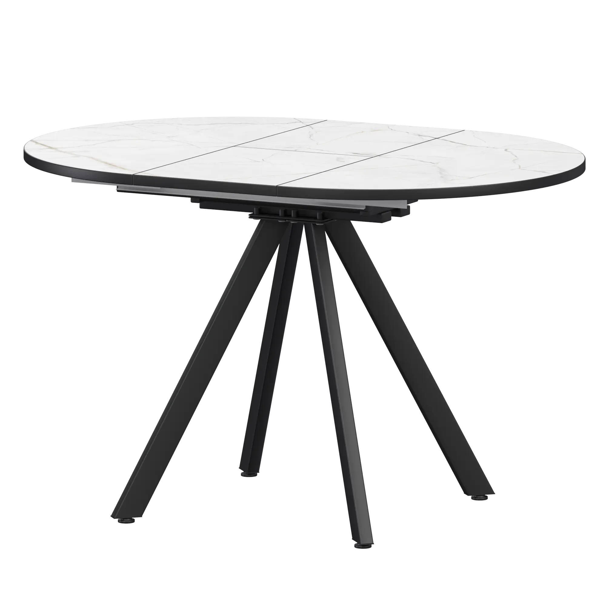 Стол раздвижной Байкал Мини Обеденные столы в пластике Байкал 800+300 (Н-3777) Азул/Черный муар