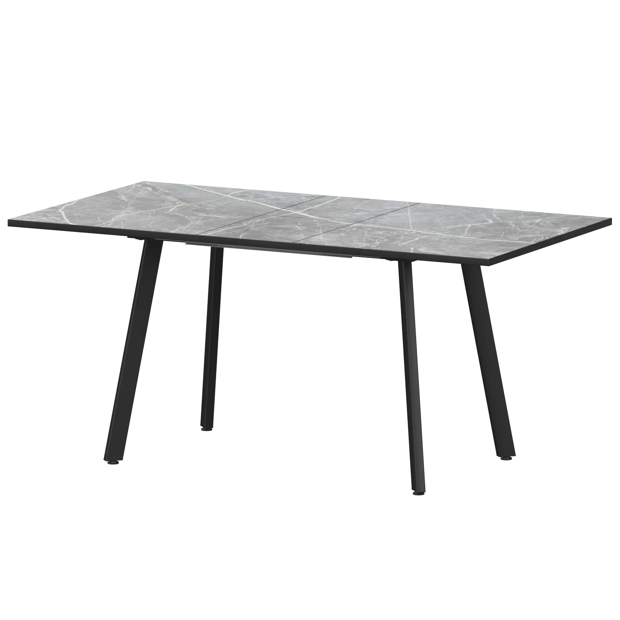 Стол раздвижной Альфа Обеденные столы в пластике Альфа 1100+300 (Н-3781) Фаерстоун/Черный муар