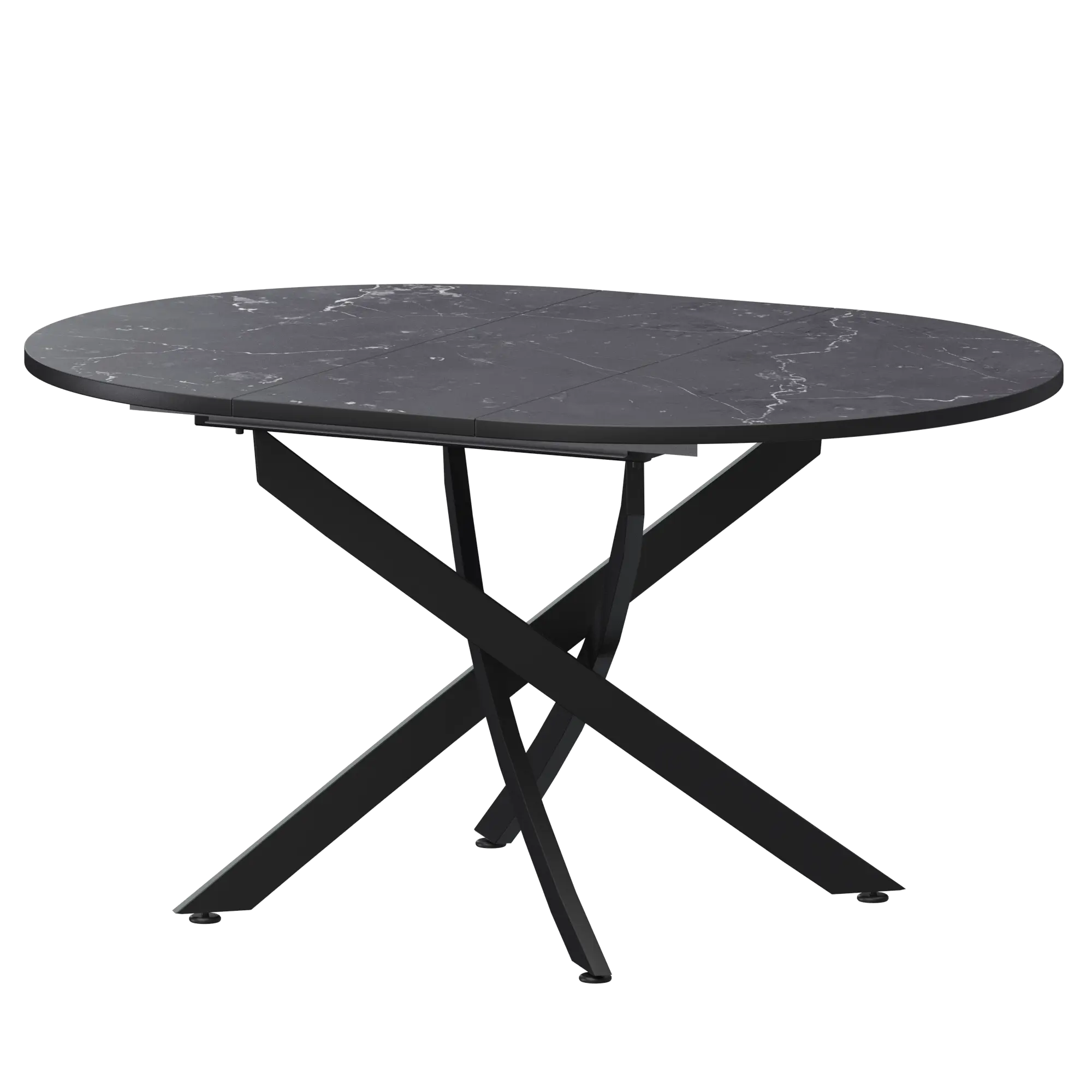 Стол раздвижной Геометрия 2 Обеденные столы в пластике  Даркстоун/Черный муар