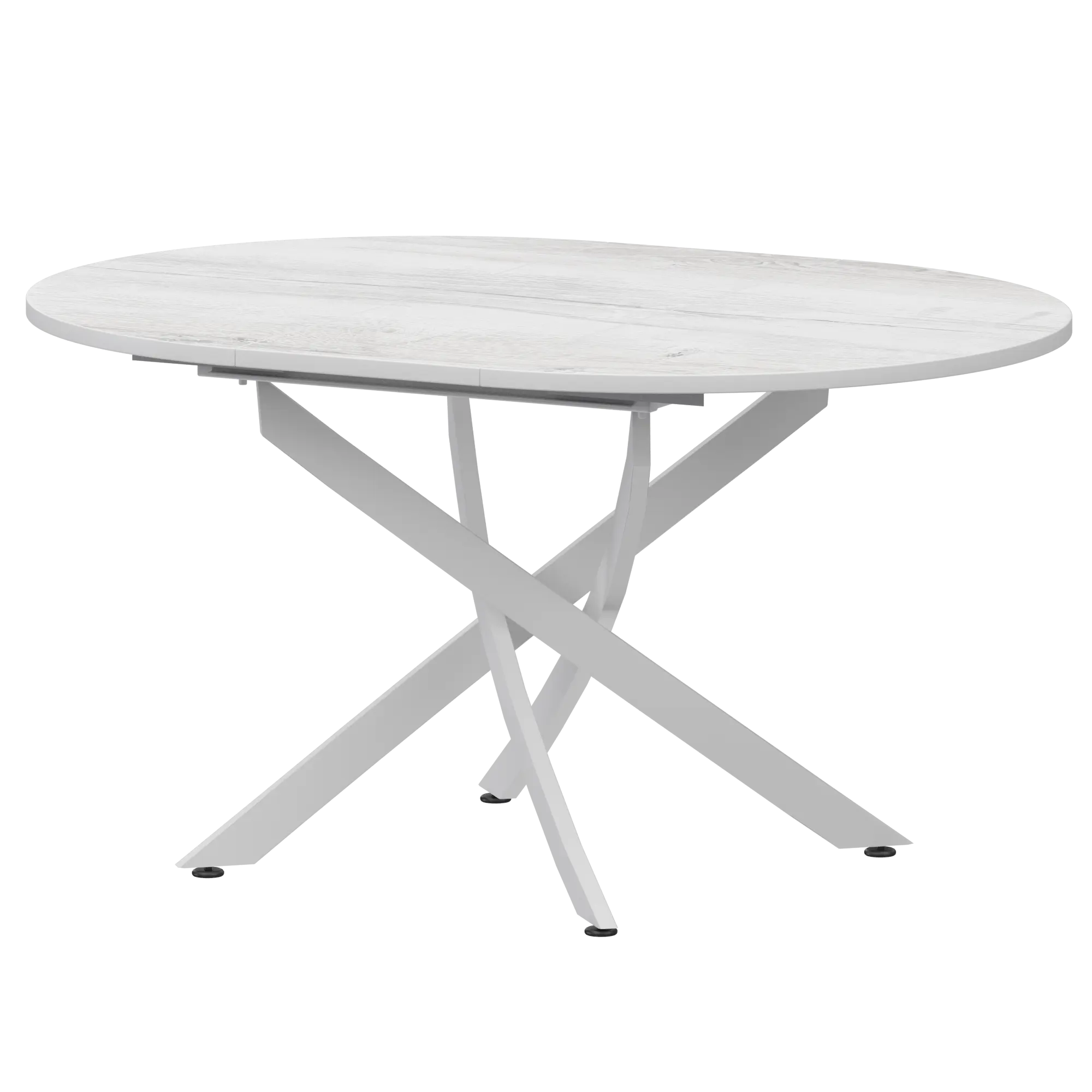 Стол раздвижной Геометрия Обеденные столы в пластике  Фрост/Белый муар