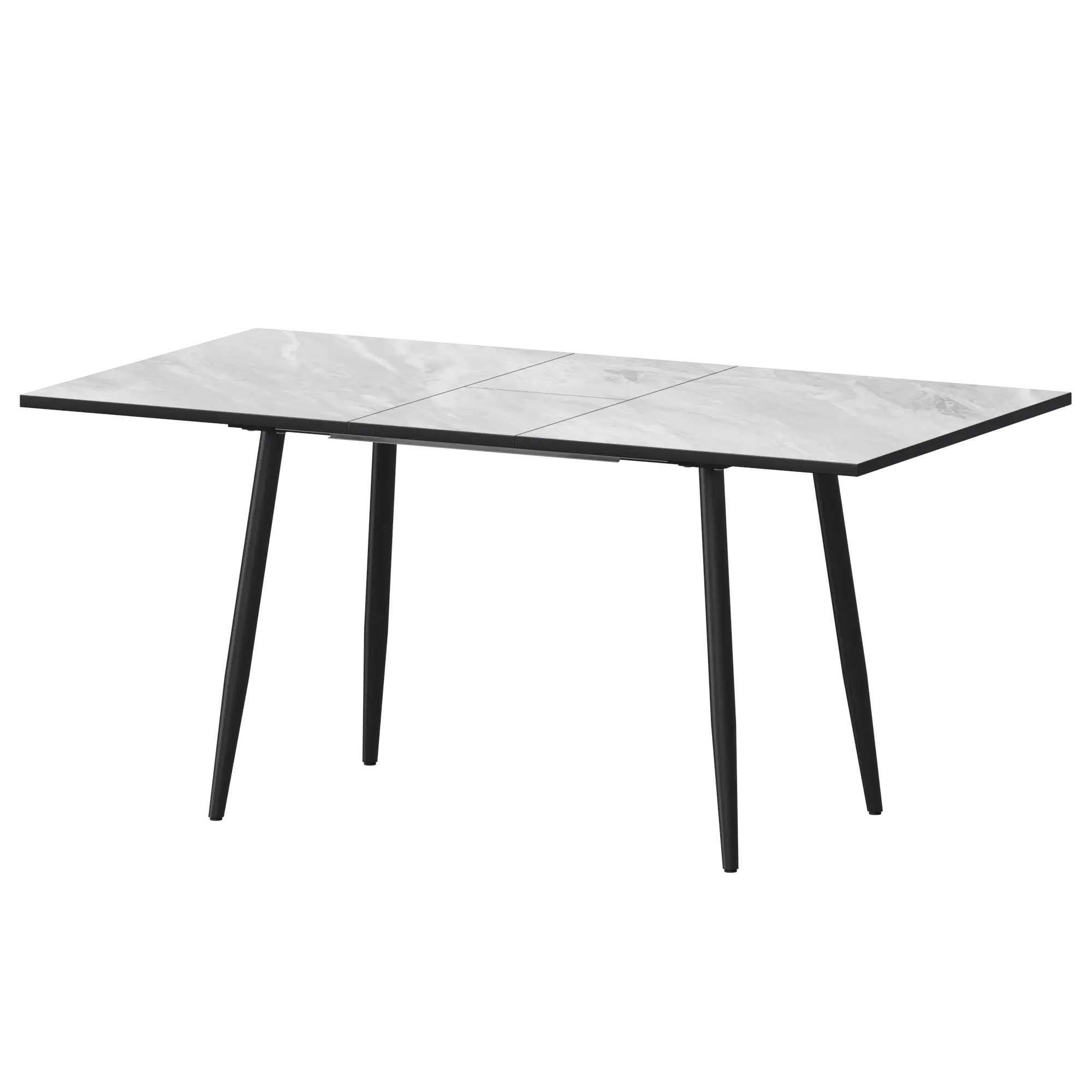 Стол раздвижной Бетта Обеденные столы в пластике Бетта 1100 Лавант/Черный муар