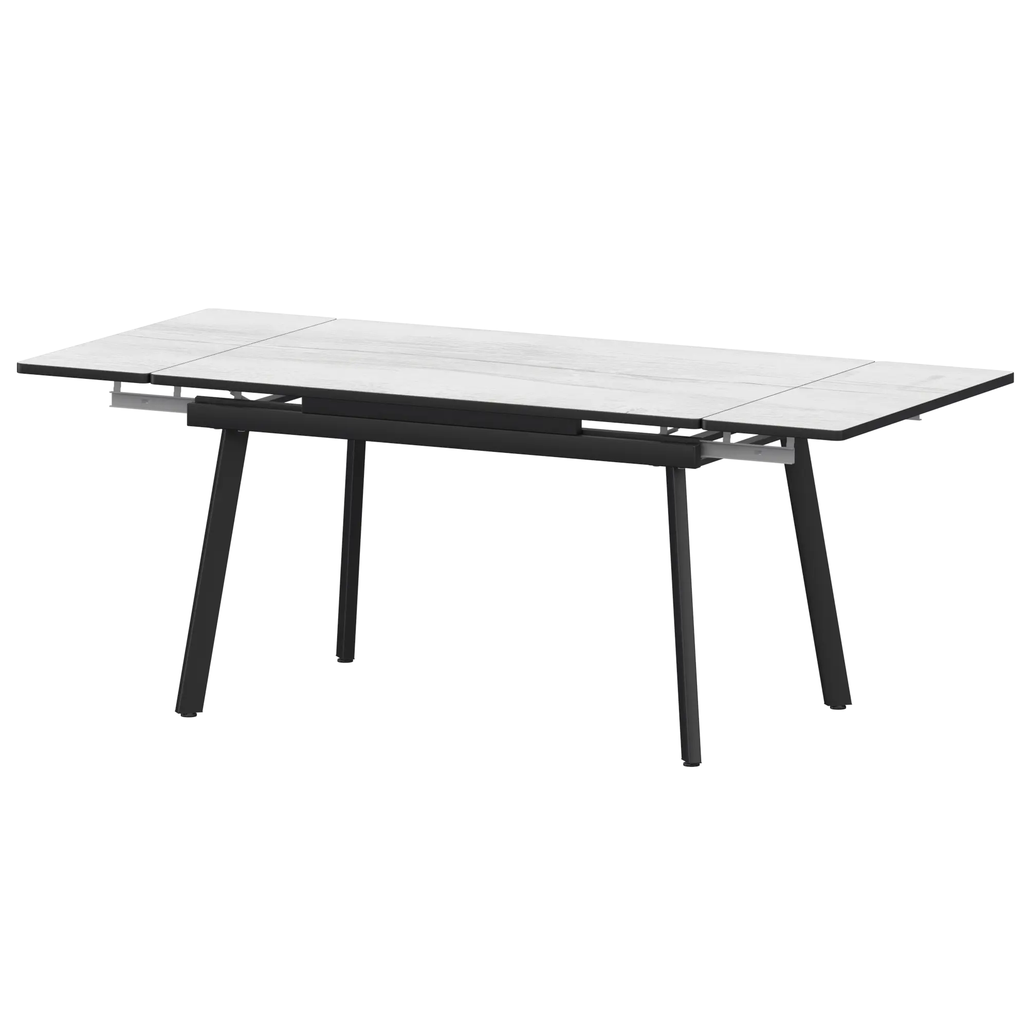 Стол раздвижной Гранд Обеденные столы в пластике  Фрост/Черный муар