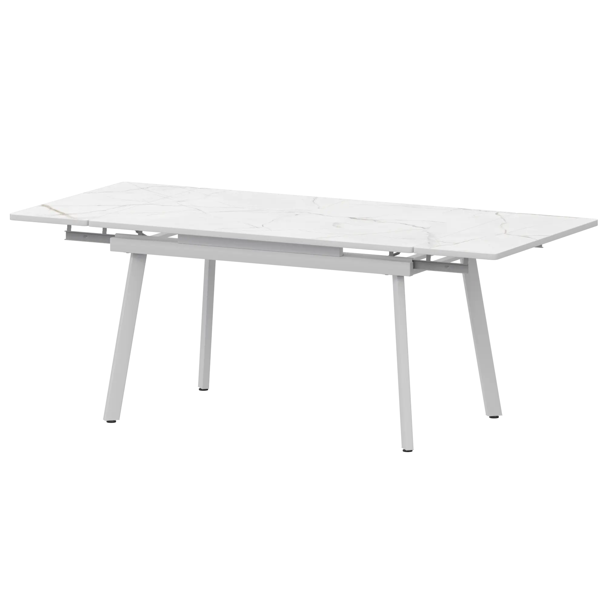 Стол раздвижной Гранд Обеденные столы в пластике  Азул/Белый муар