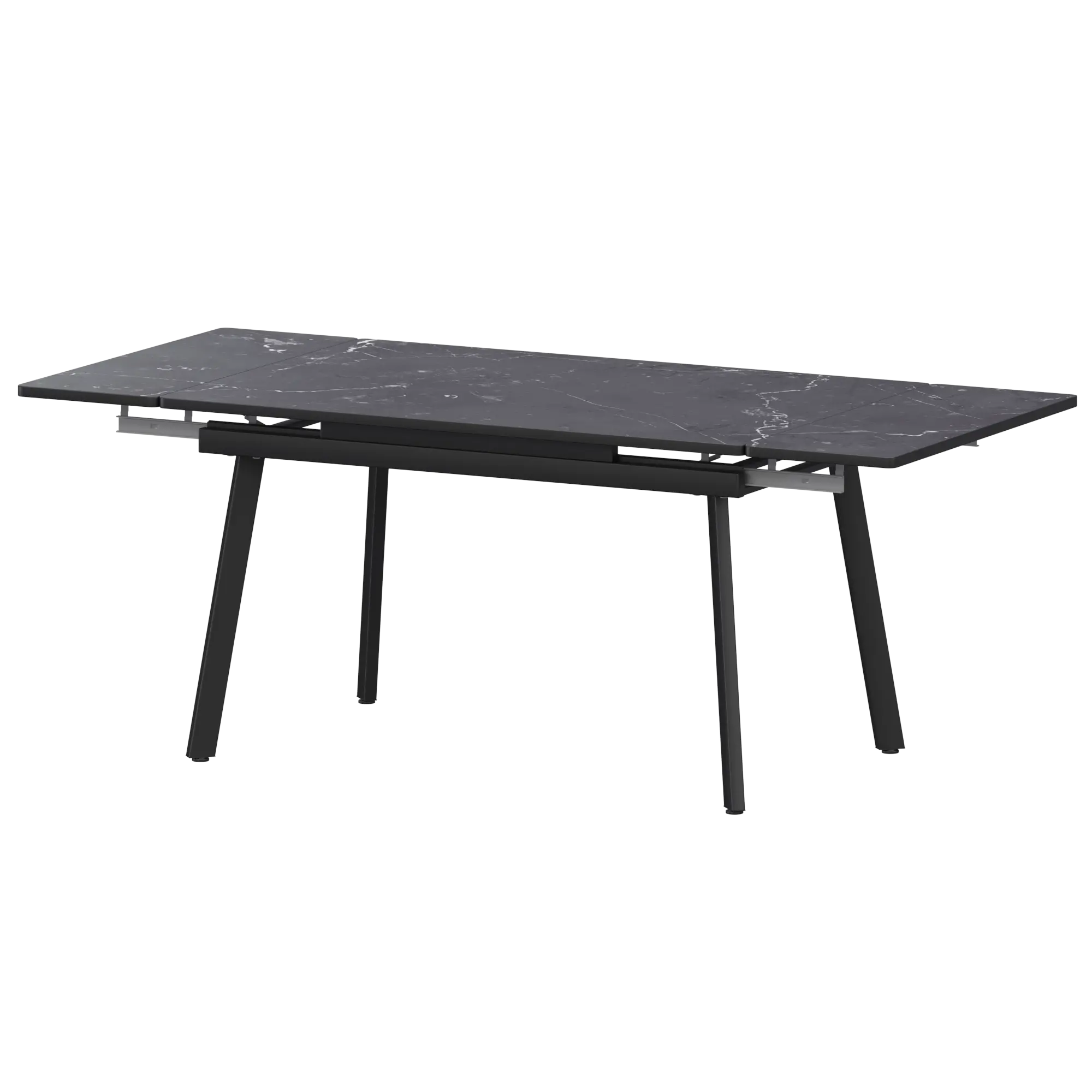 Стол раздвижной Гранд Обеденные столы в пластике  Даркстоун/Черный муар