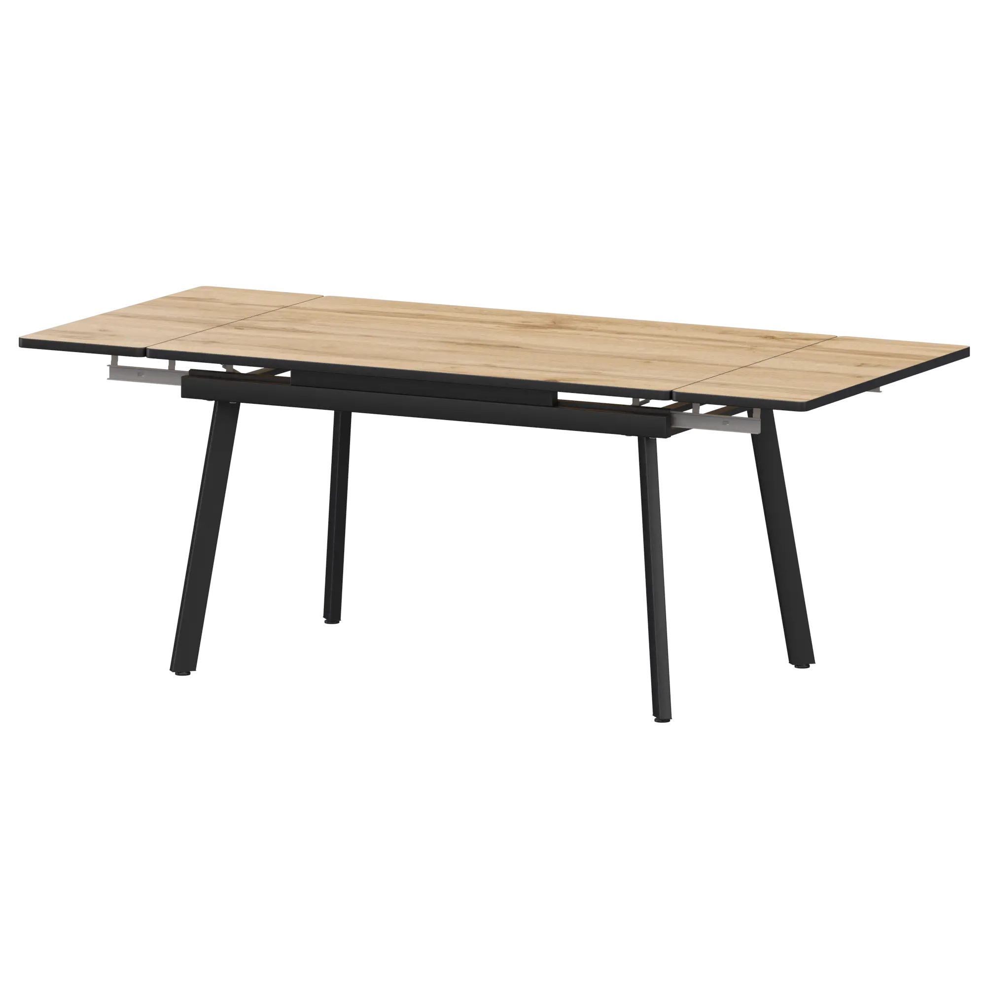 Стол раздвижной Гранд Обеденные столы в пластике  Дуб Вотан/Черный муар