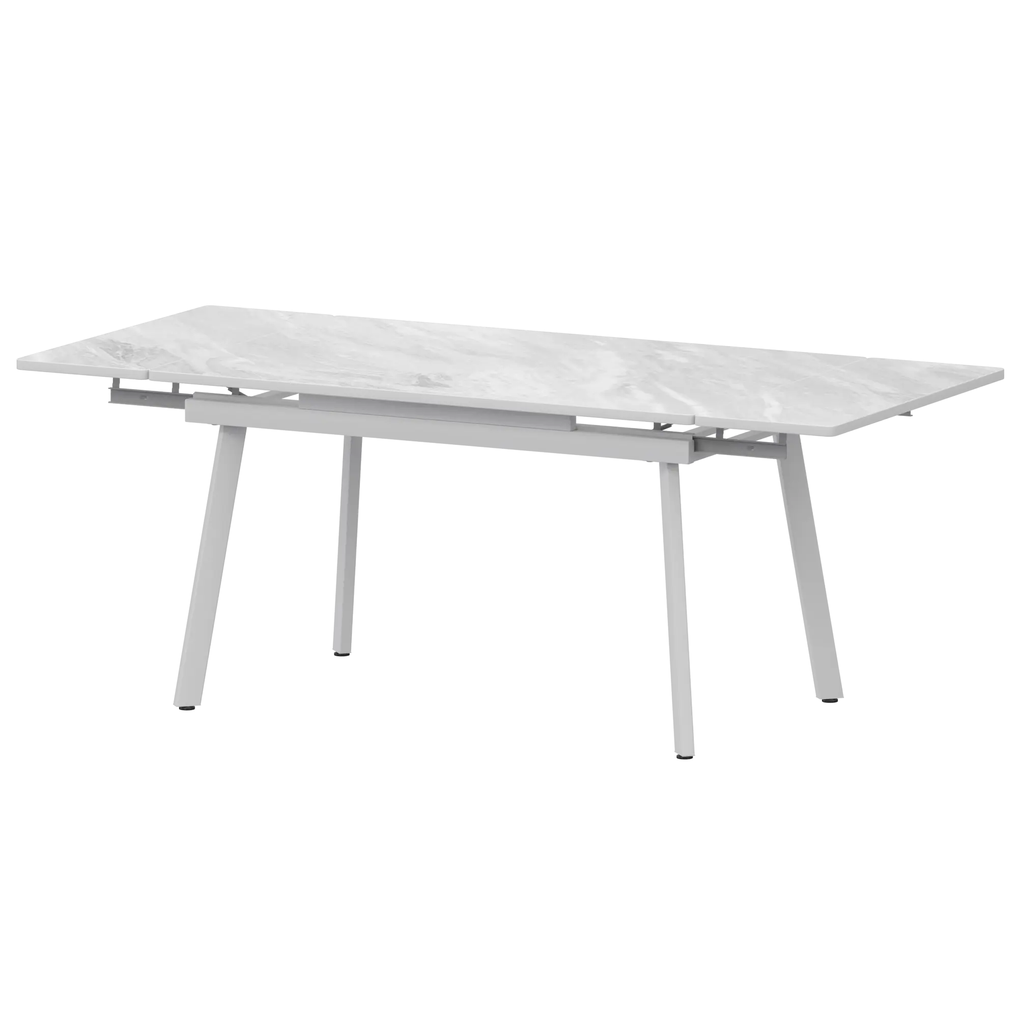 Стол раздвижной Гранд Обеденные столы в пластике  Лавант/Белый муар