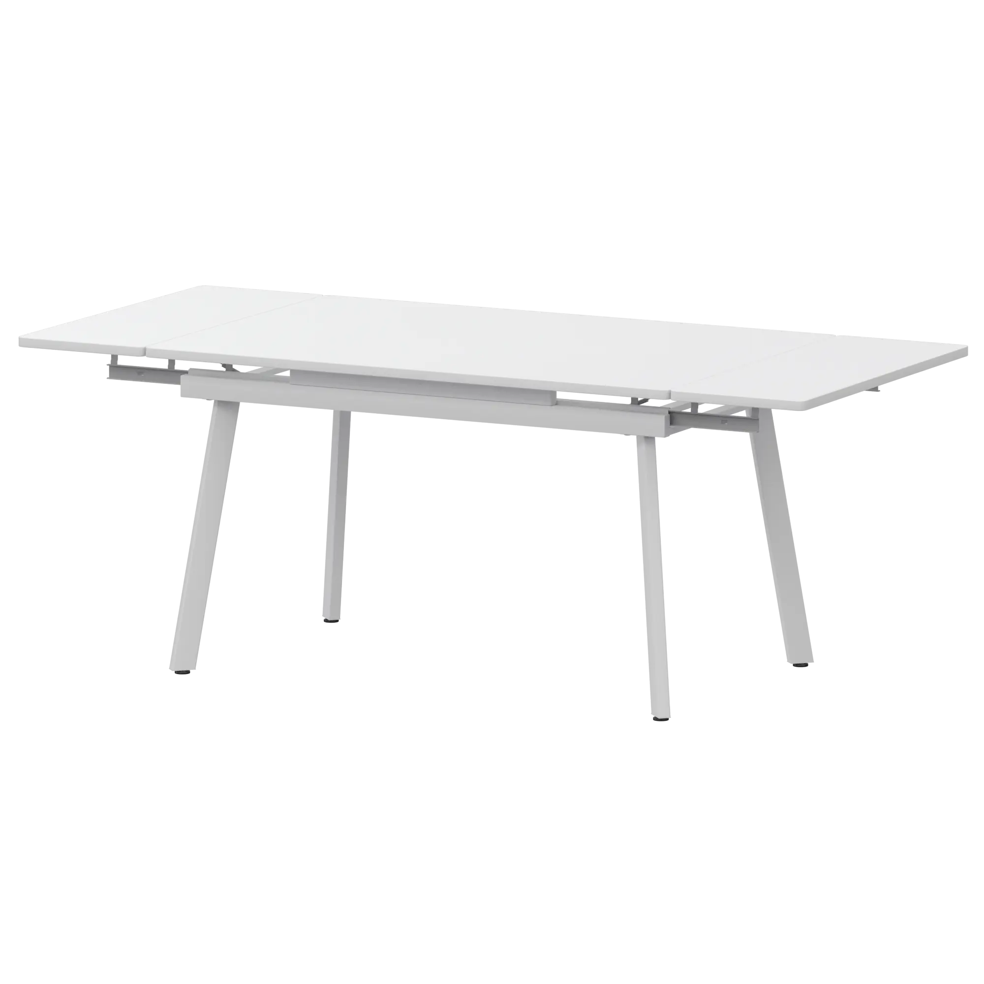Стол раздвижной Гранд Обеденные столы в пластике  Супер Белый/Белый муар