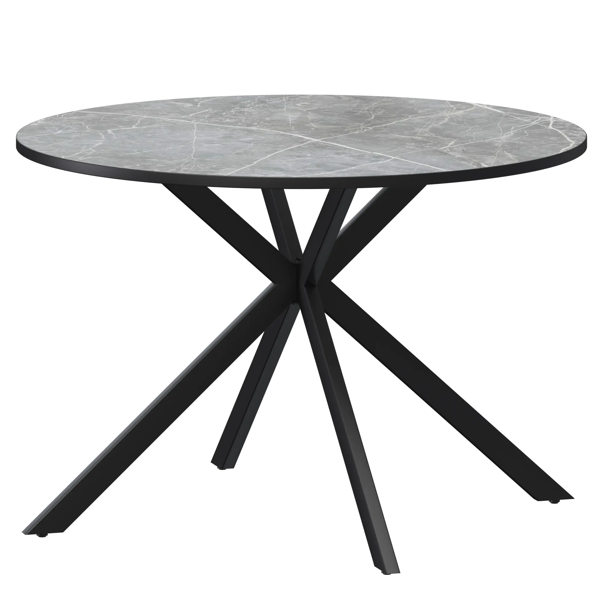 Стол нераздвижной Грань Обеденные столы в пластике  Фаерстоун/Черный муар