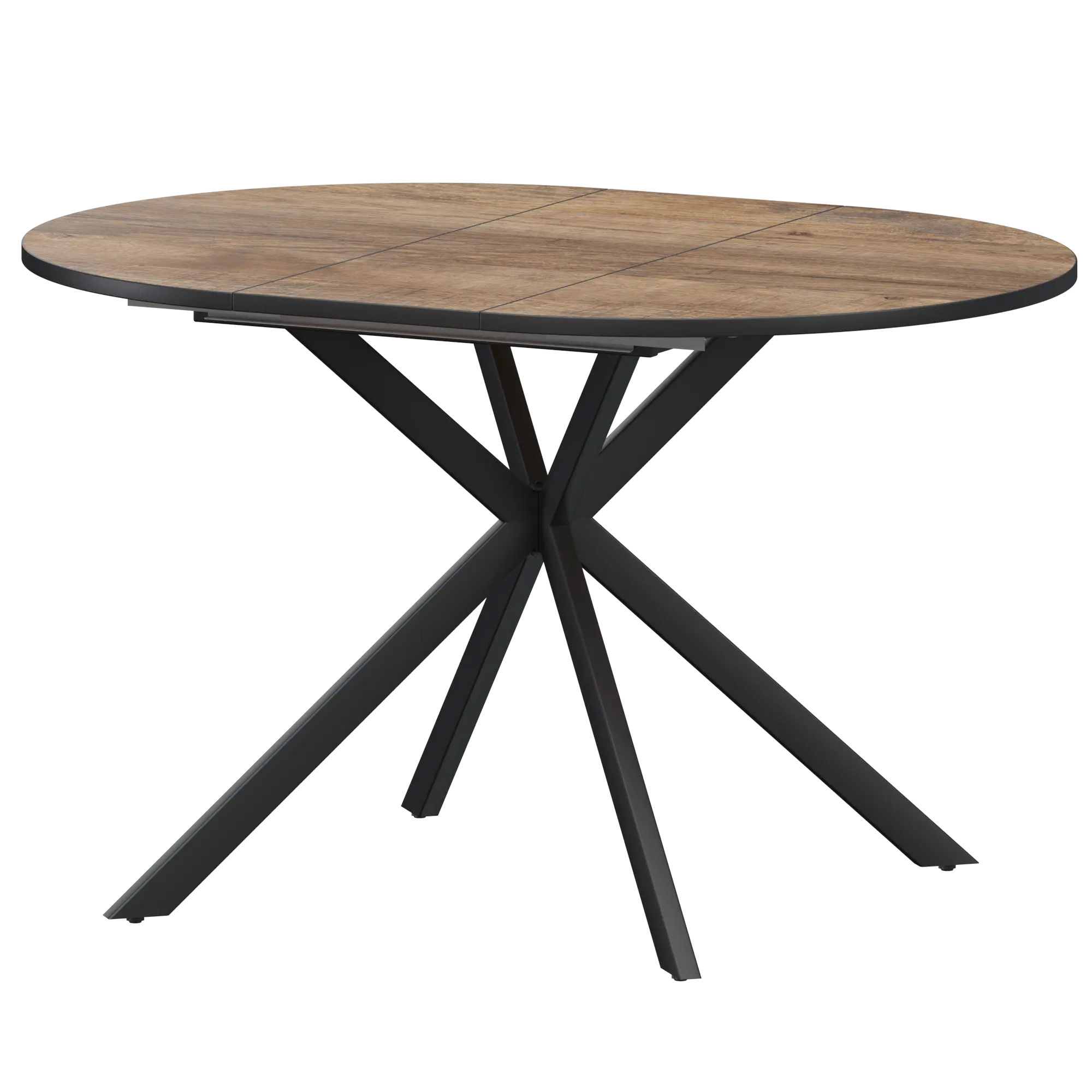 Стол раздвижной Грань Обеденные столы в пластике  Дуб Самдал/Черный муар