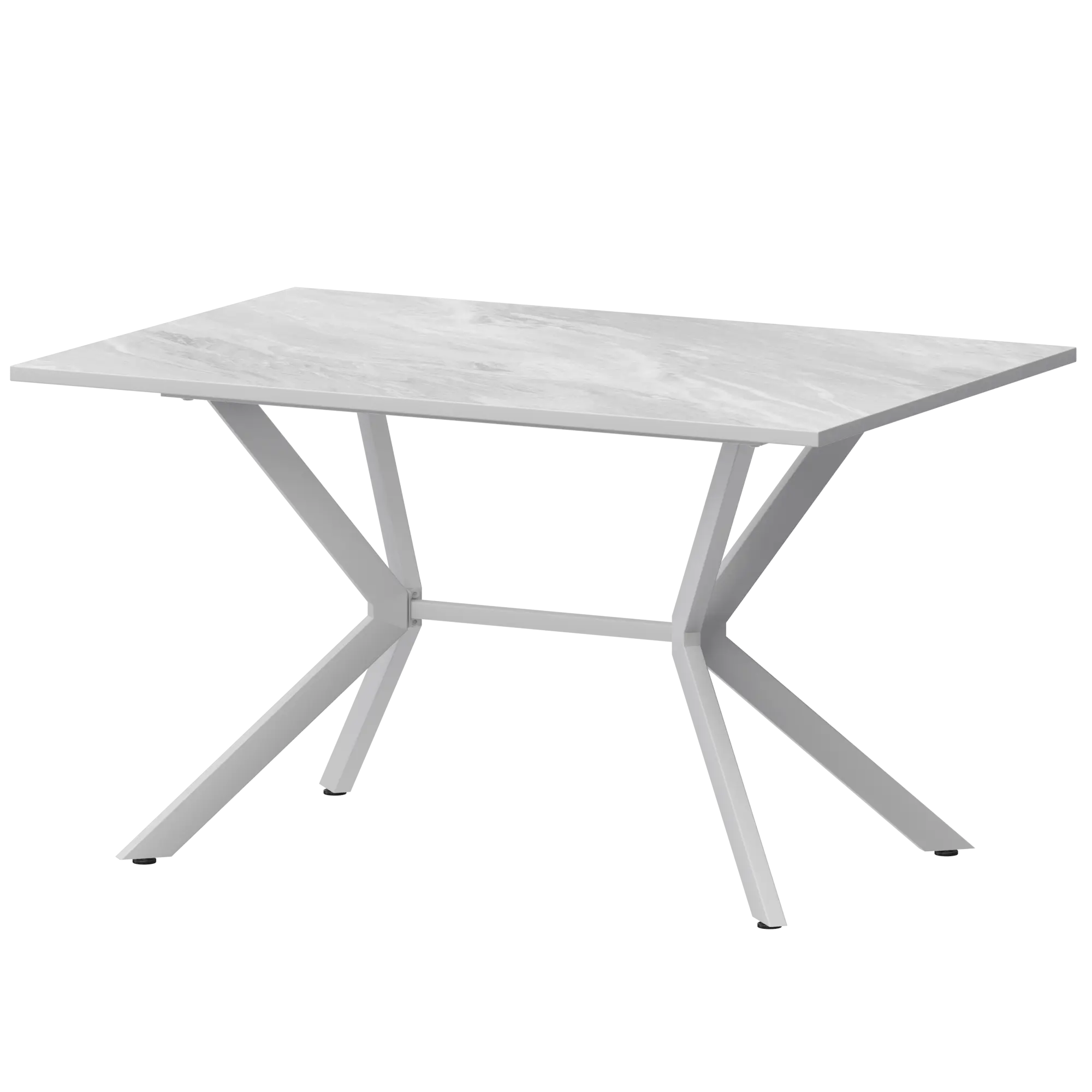 Стол нераздвижной Сириус Обеденные столы в пластике  Лавант/Белый муар