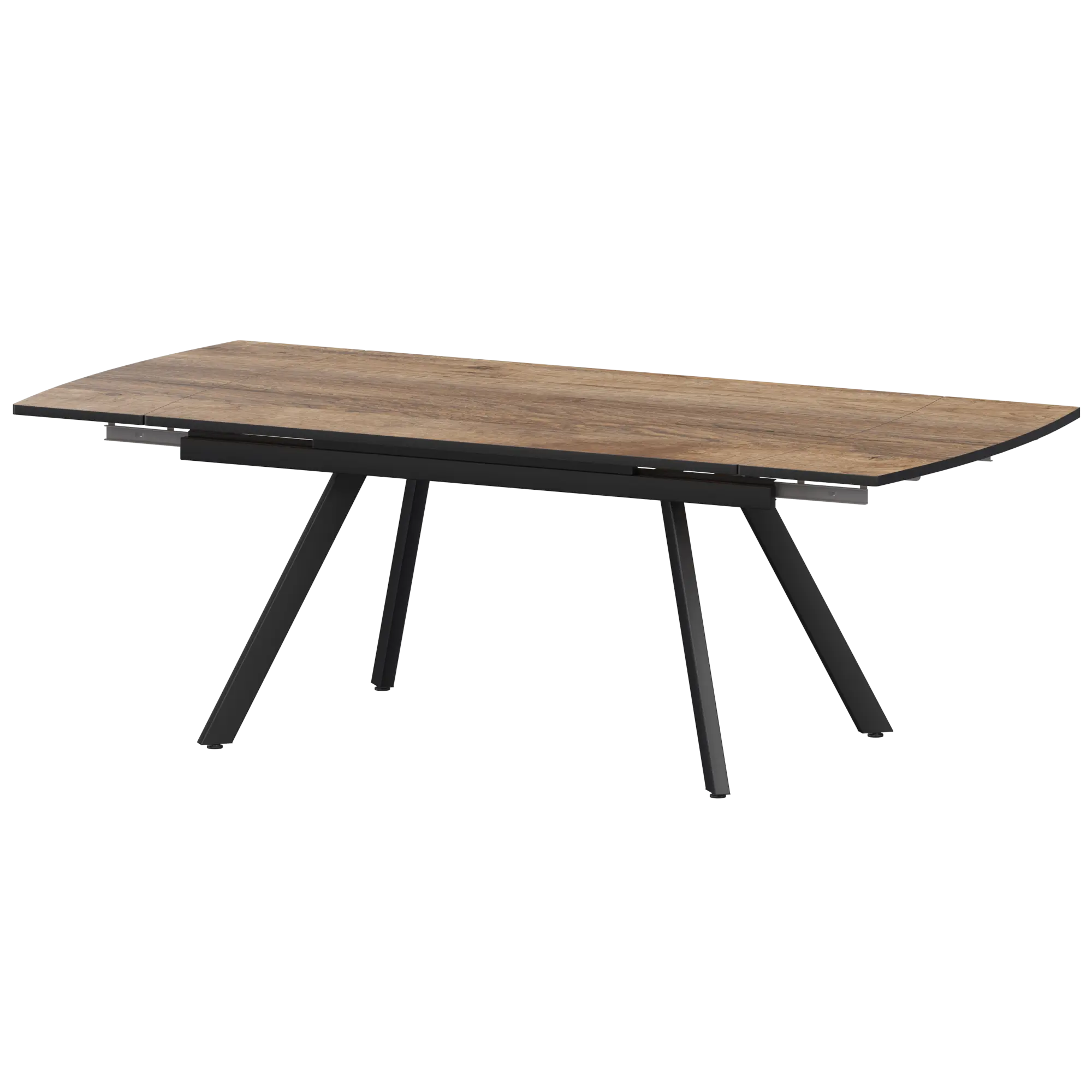 Стол раздвижной Фаворит Обеденные столы в пластике  Дуб Самдал/Черный муар