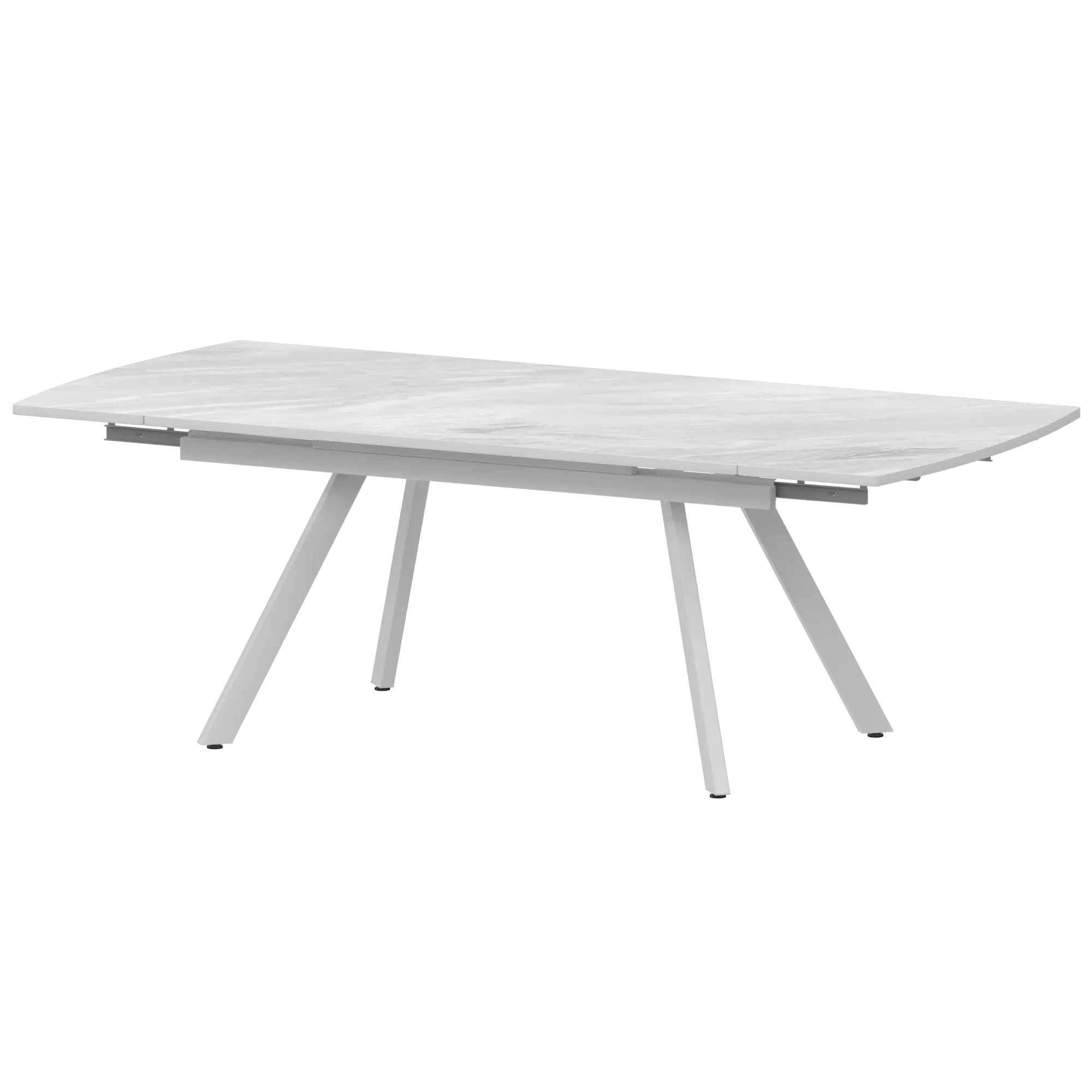 Стол раздвижной Фаворит Обеденные столы в пластике  Лавант/Белый муар