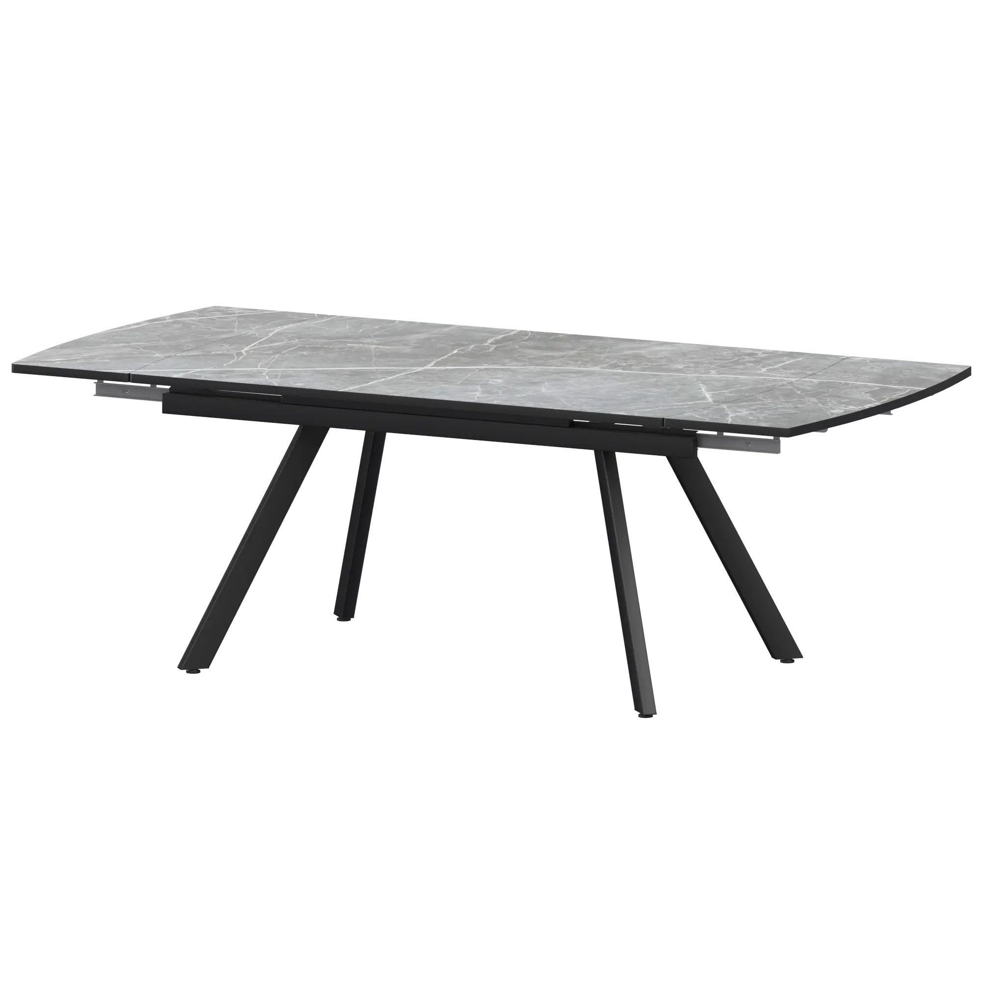 Стол раздвижной Фаворит Обеденные столы в пластике  Фаерстоун/Черный муар