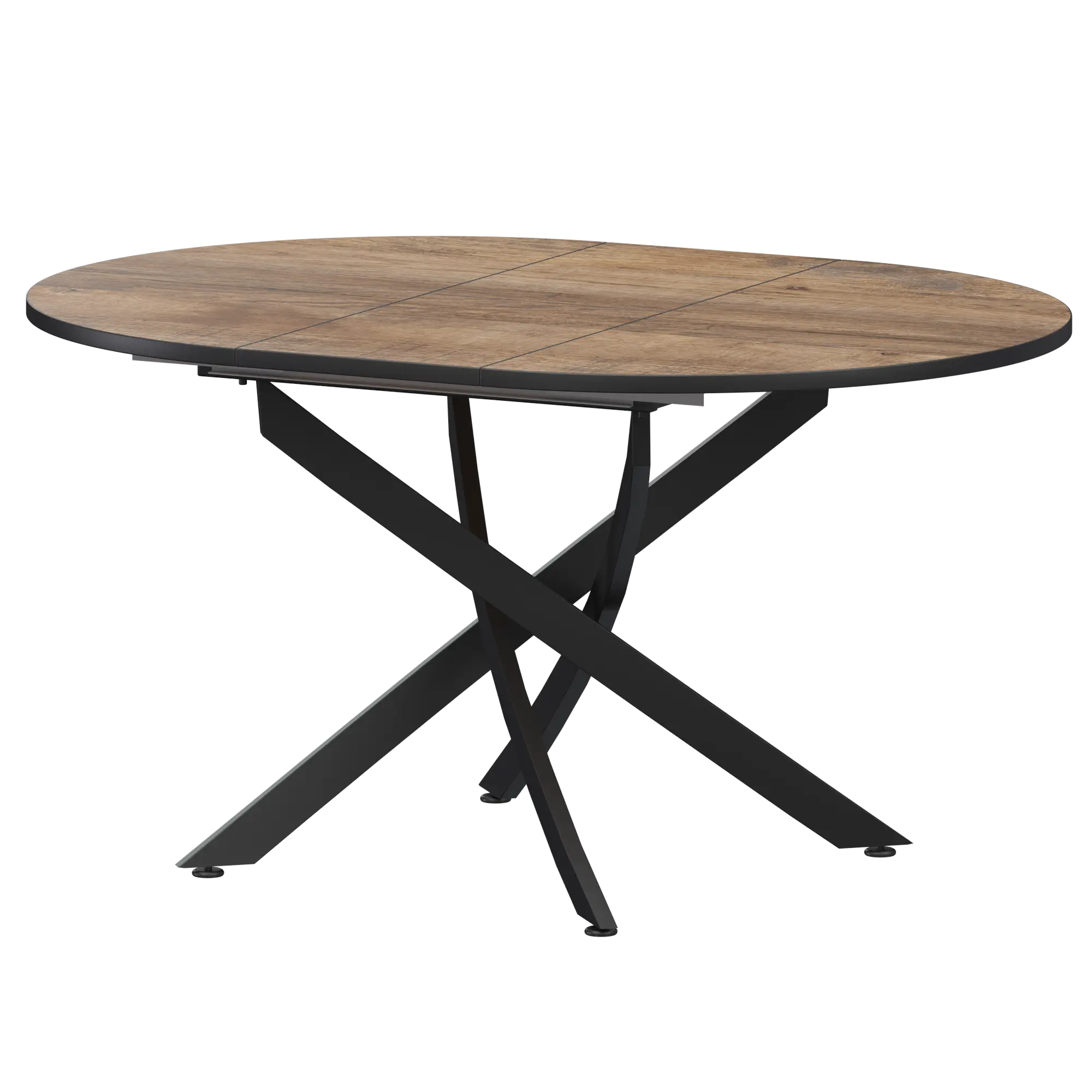 Стол раздвижной Геометрия Обеденные столы в пластике  Дуб Самдал/Черный муар