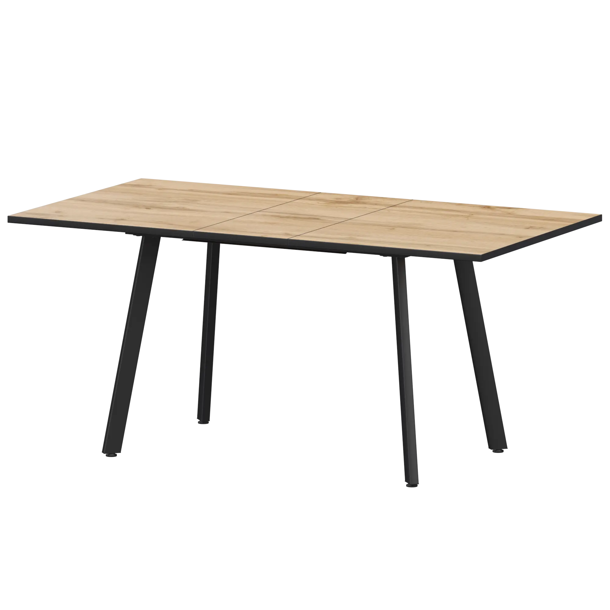 Стол раздвижной Альфа Обеденные столы в пластике Альфа 1100+300 (Н-3781) Дуб Вотан/Черный муар