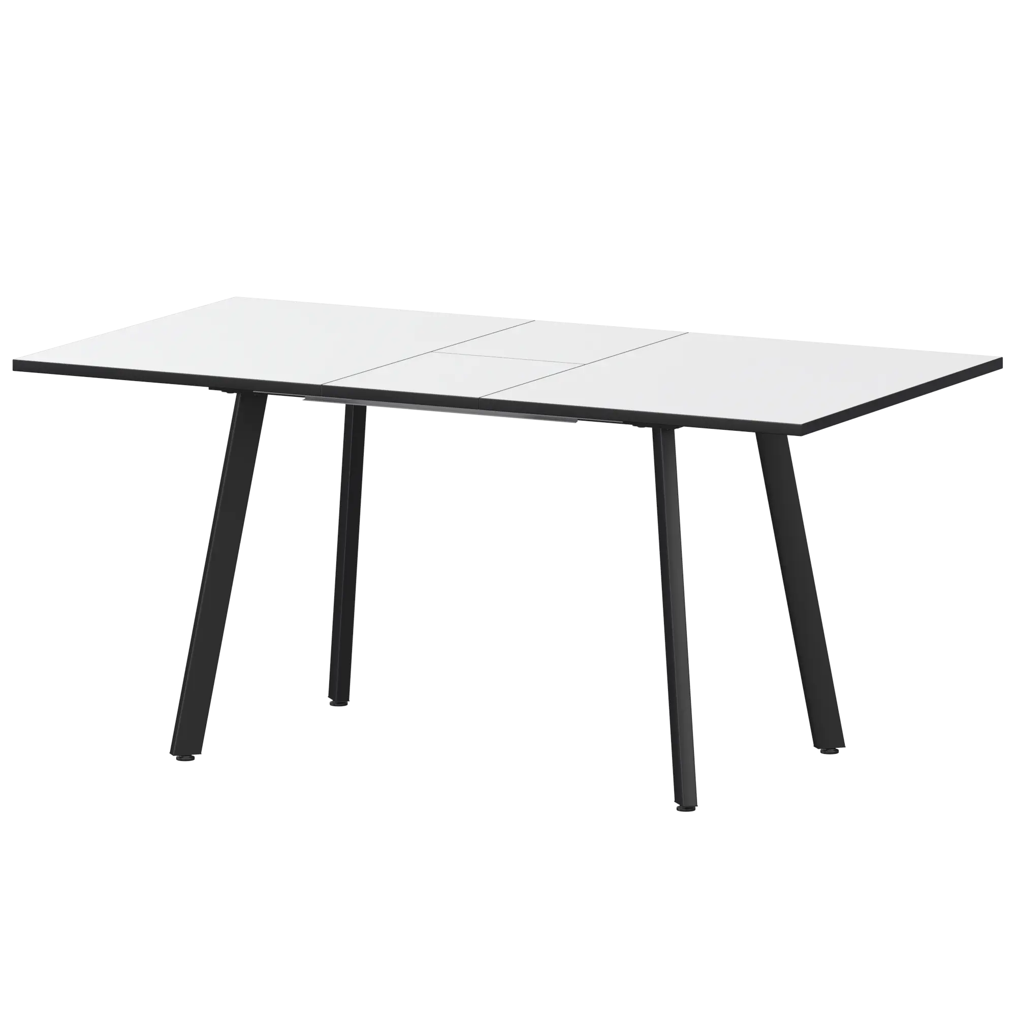 Стол раздвижной Альфа Обеденные столы в пластике Альфа 1200+300 (Н-3780) Супер Белый/Черный муар
