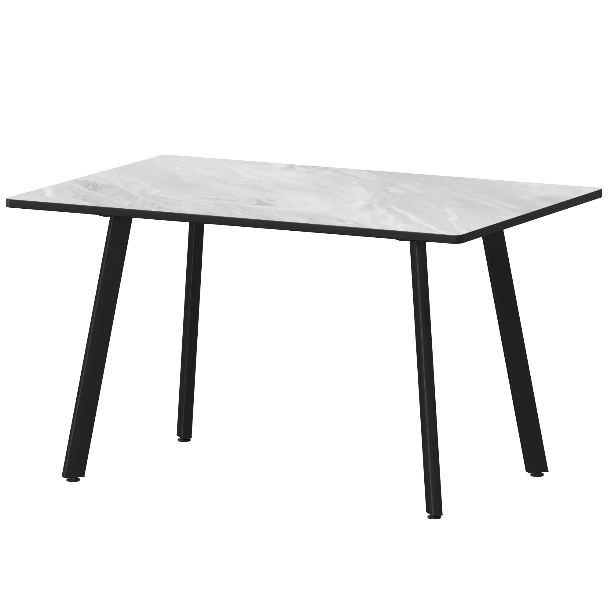 Стол нераздвижной Альфа Обеденные столы в пластике Альфа 1200 R20 Лавант/Черный муар