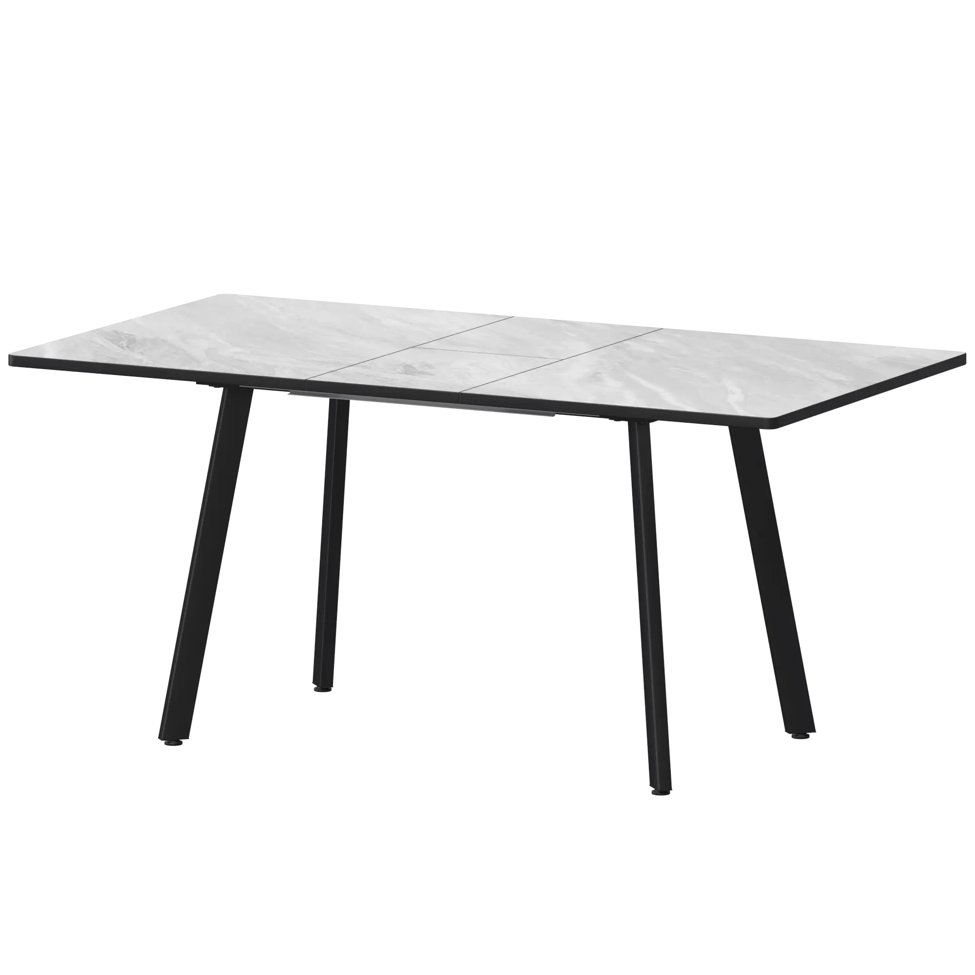 Стол раздвижной Альфа Обеденные столы в пластике Альфа 1100+300 R20 Лавант/Черный муар