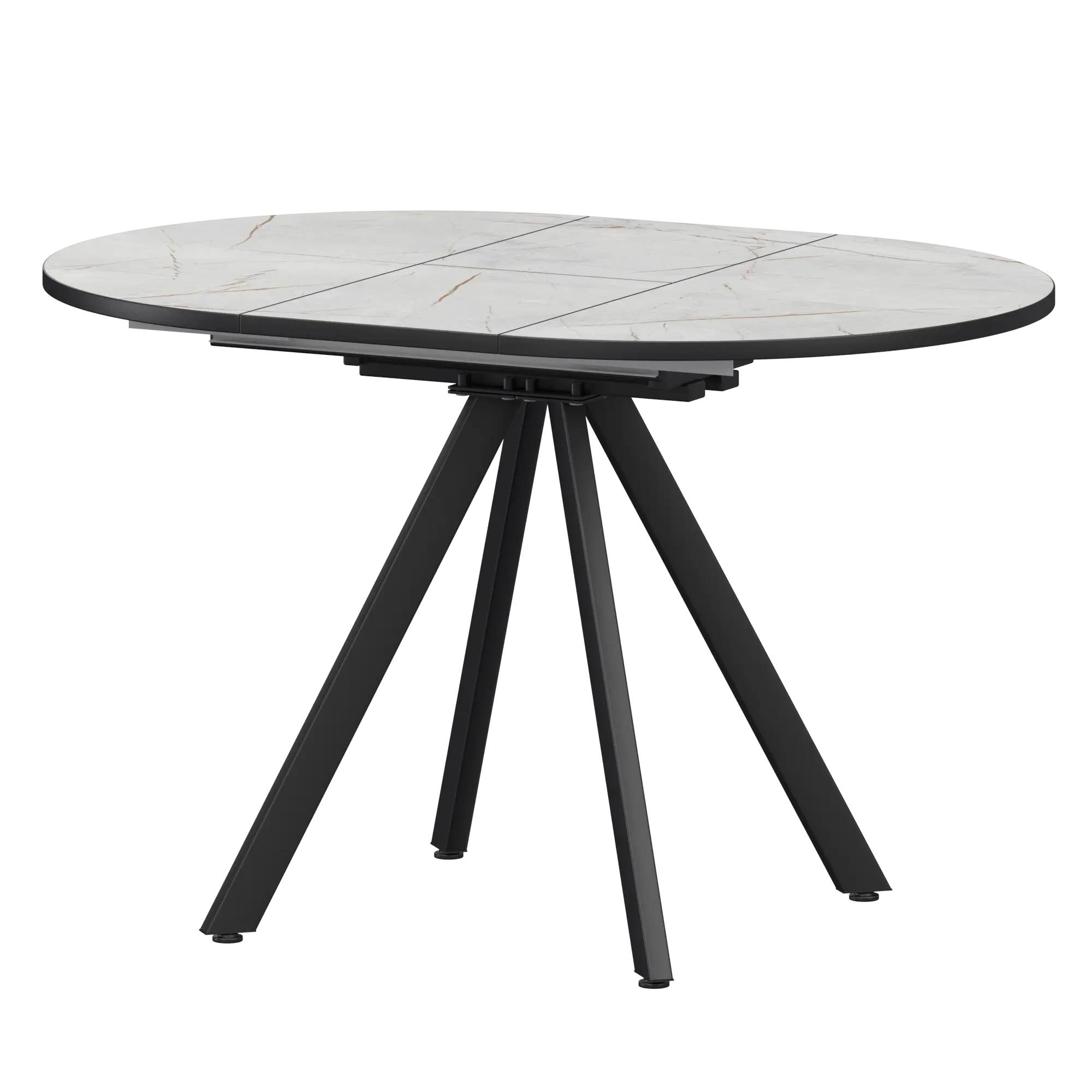 Стол раздвижной Байкал Мини Обеденные столы в пластике Байкал 800+300 (Н-3777) Серый Каспий/Черный муар