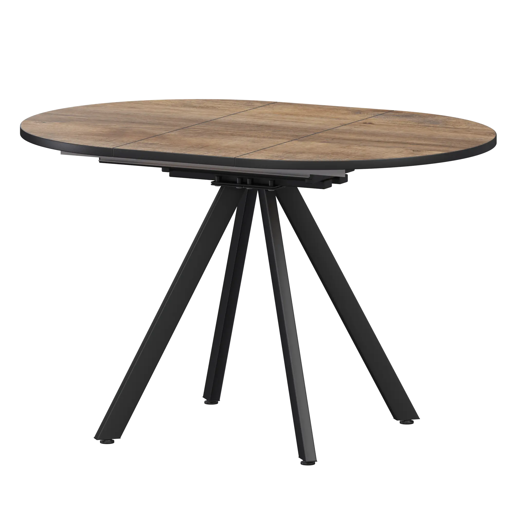 Стол раздвижной Байкал Мини Обеденные столы в пластике Байкал 900+300 (Н-3784) Дуб Самдал/Черный муар