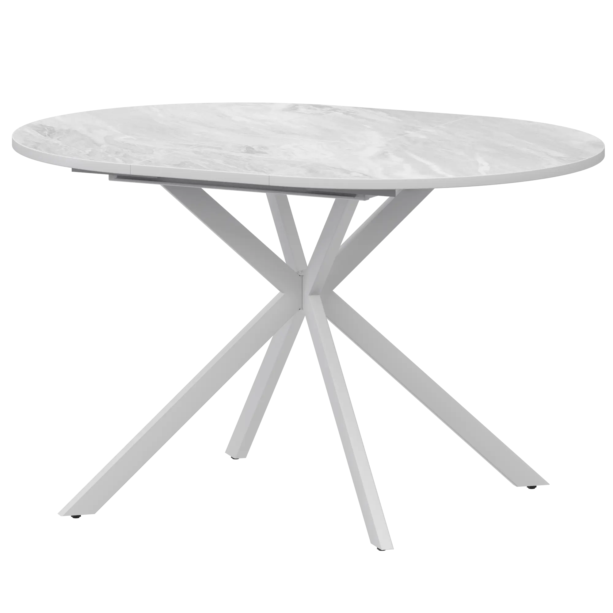 Стол раздвижной Грань 2 Обеденные столы в пластике  Лавант/Белый муар