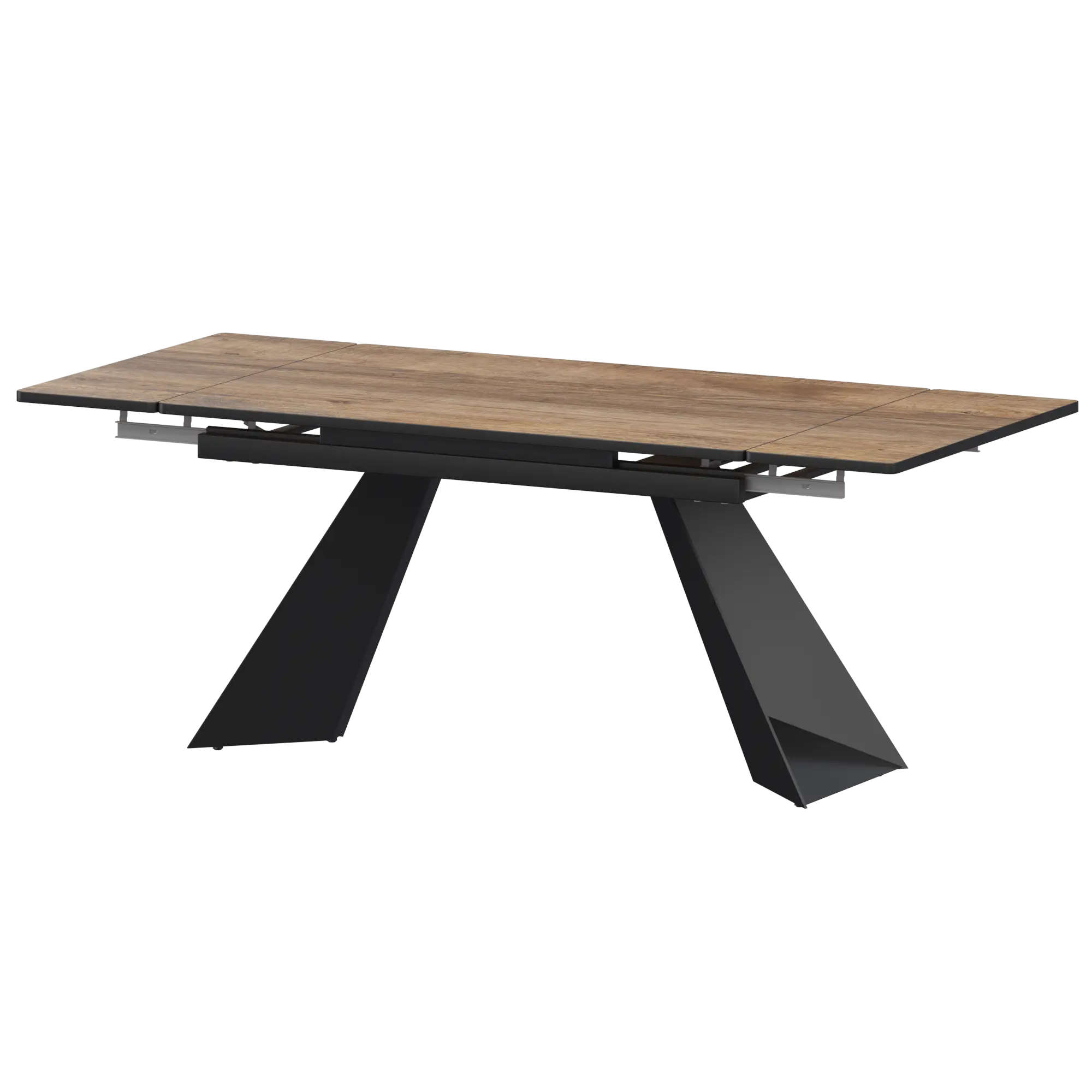 Стол раздвижной Дуэт Обеденные столы в пластике  Дуб Самдал/Черный муар