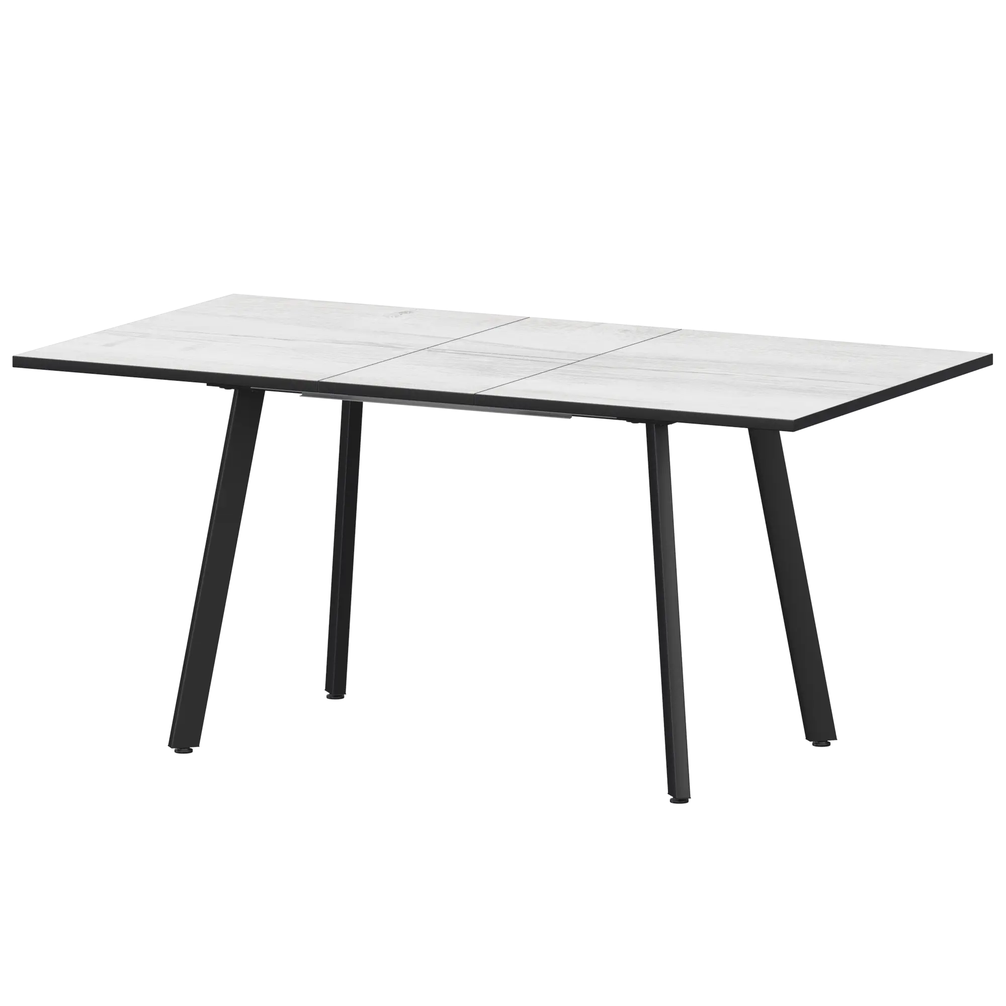 Стол раздвижной Альфа Обеденные столы в пластике Альфа 1100+300 (Н-3781) Фрост/Черный муар