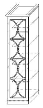 Шкаф 1-дверный с зеркалом ш.500 в.2030 гл.520 2b