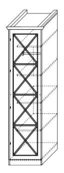 Шкаф 1-дверный с зеркалом ш.500 в.2030 гл.520 2с