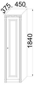 Шкаф низкий однодверный глухой Ш11