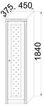 Шкаф низкий однодверный с витражом Ш12