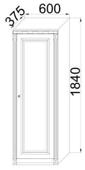 Шкаф низкий 1-дверный глухой Ш13