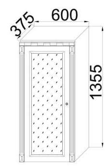 Шкаф верхний малый 1-дверный