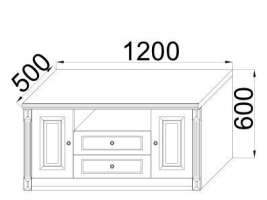 Тумба с дверьми и ящиками