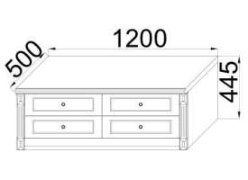 Тумба с 4-ящиковая