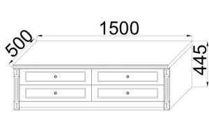 Тумба с 4-ящиковая