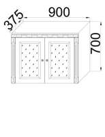Антресоль 2-дверная