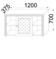 Антресоль 1-дверная с полками