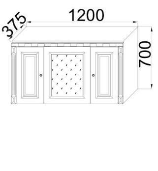 Антресоль 3-дверная