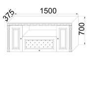 Антресоль 3-дверная с нишей