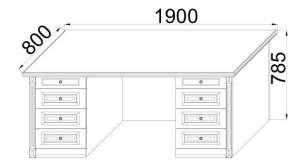 Стол руководителя 2-тумбовый