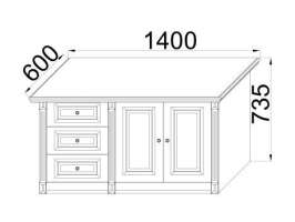 Тумба приставная под технику