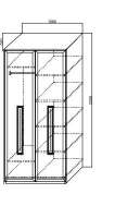 Шкаф комби 2-х дв.