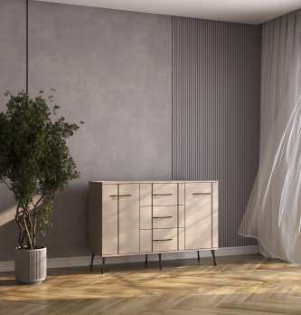 Комод 3-х ящиковый с дверьми