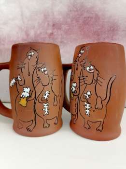 Керамическая пивная кружка