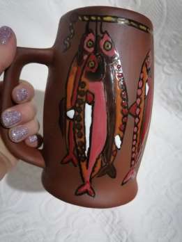 Керамическая пивная кружка