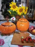 Керамический горшок "Тыква" плоская