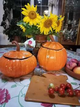 Керамический горшок "Тыква" высокая