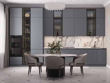 Кухня Ройс Серый графит