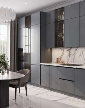 Кухня Ройс Серый графит